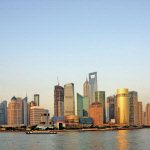 Shanghai - zicht op Pudong